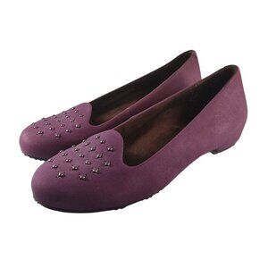 Dr. Andrew Weil Womens Size 8M Purple Chelsea Smoking Loafers W/ Studs Orthoheel